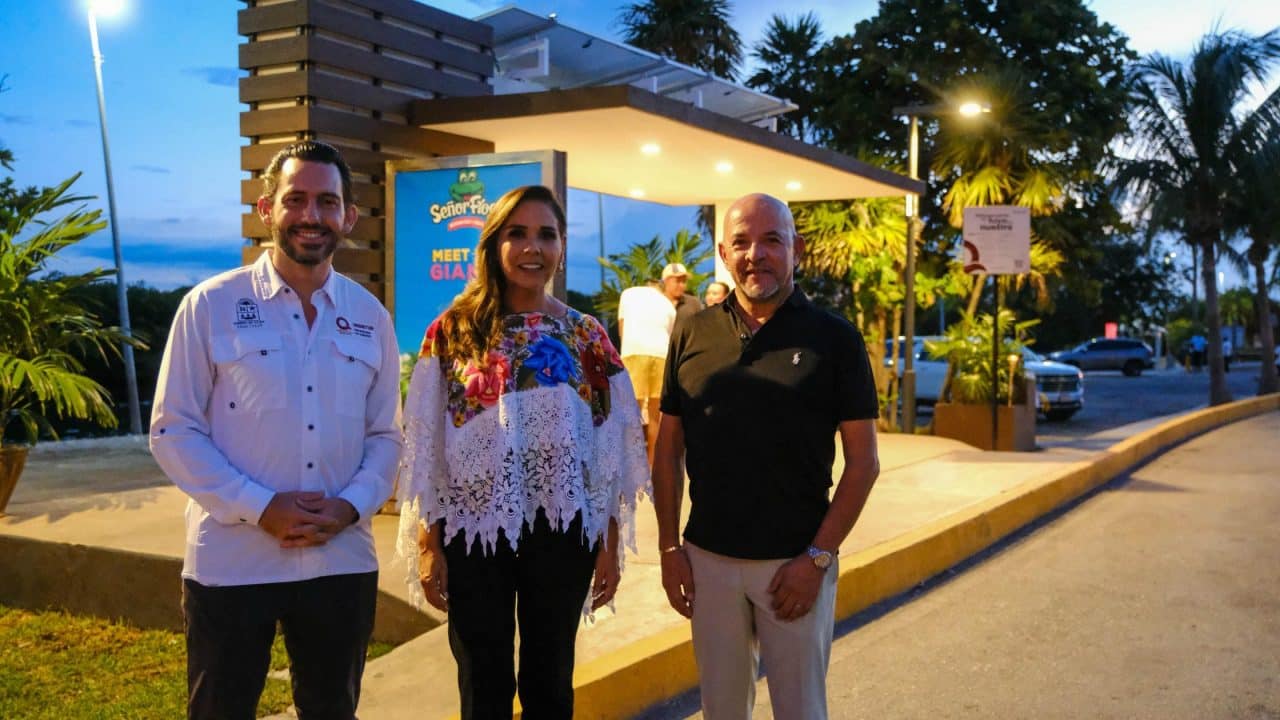 Mara Lezama supervisa modernización de 42 paraderos en la zona hotelera de Cancún