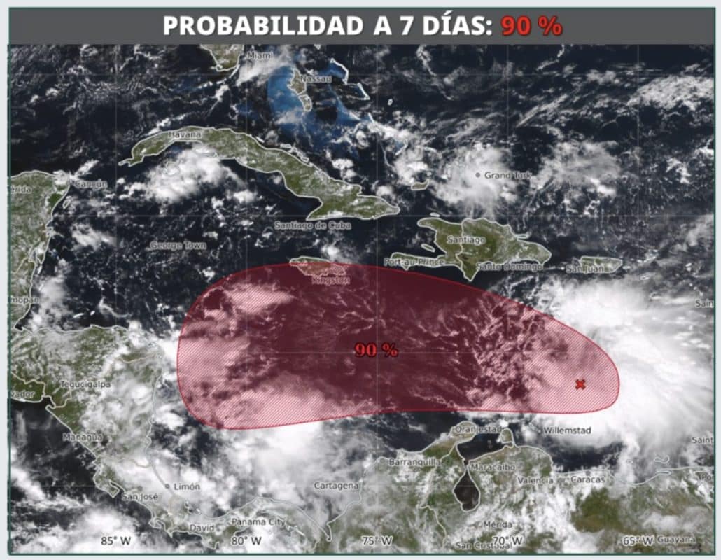 Onda tropical en el Atlántico, a un paso de convertirse en ciclón