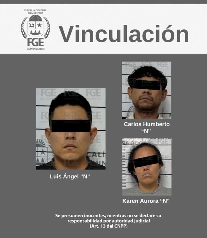 Vinculan a proceso a tres por doble homicidio en Cancún