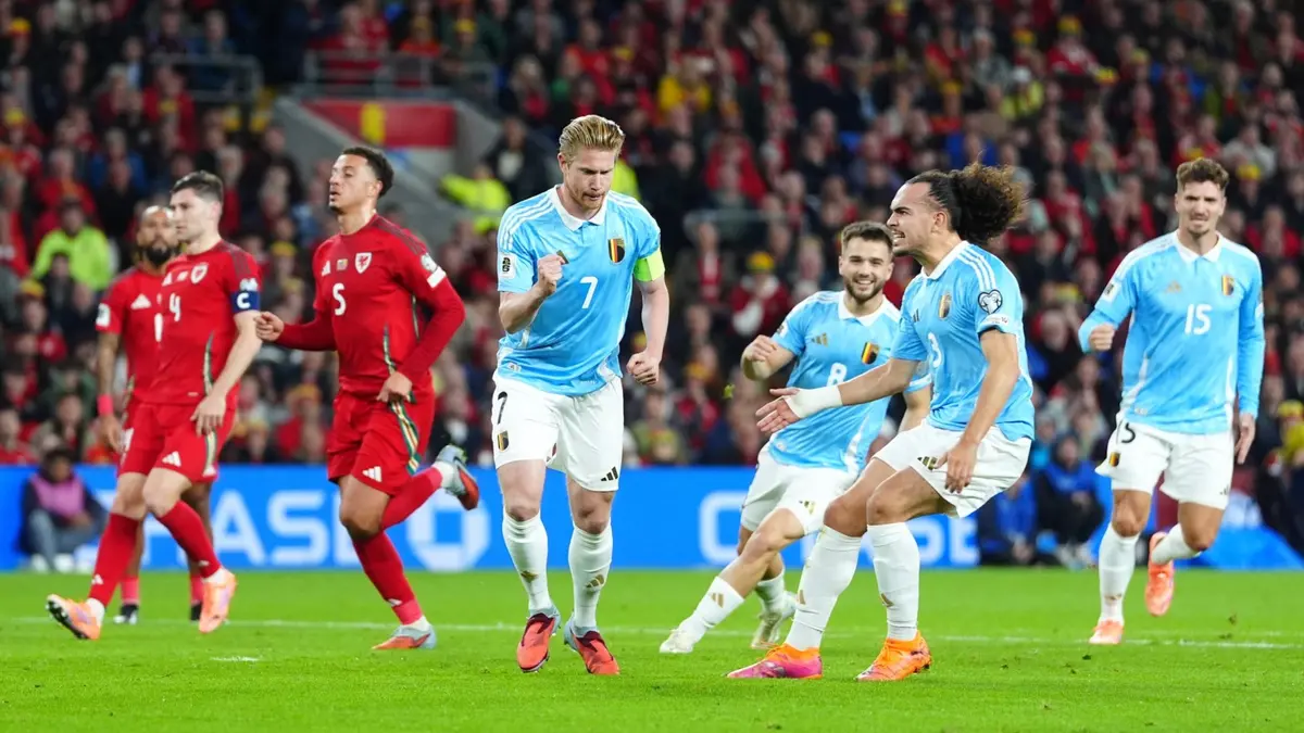 Bélgica derrota 4-2 a Gales y refuerza su liderato en las Eliminatorias UEFA