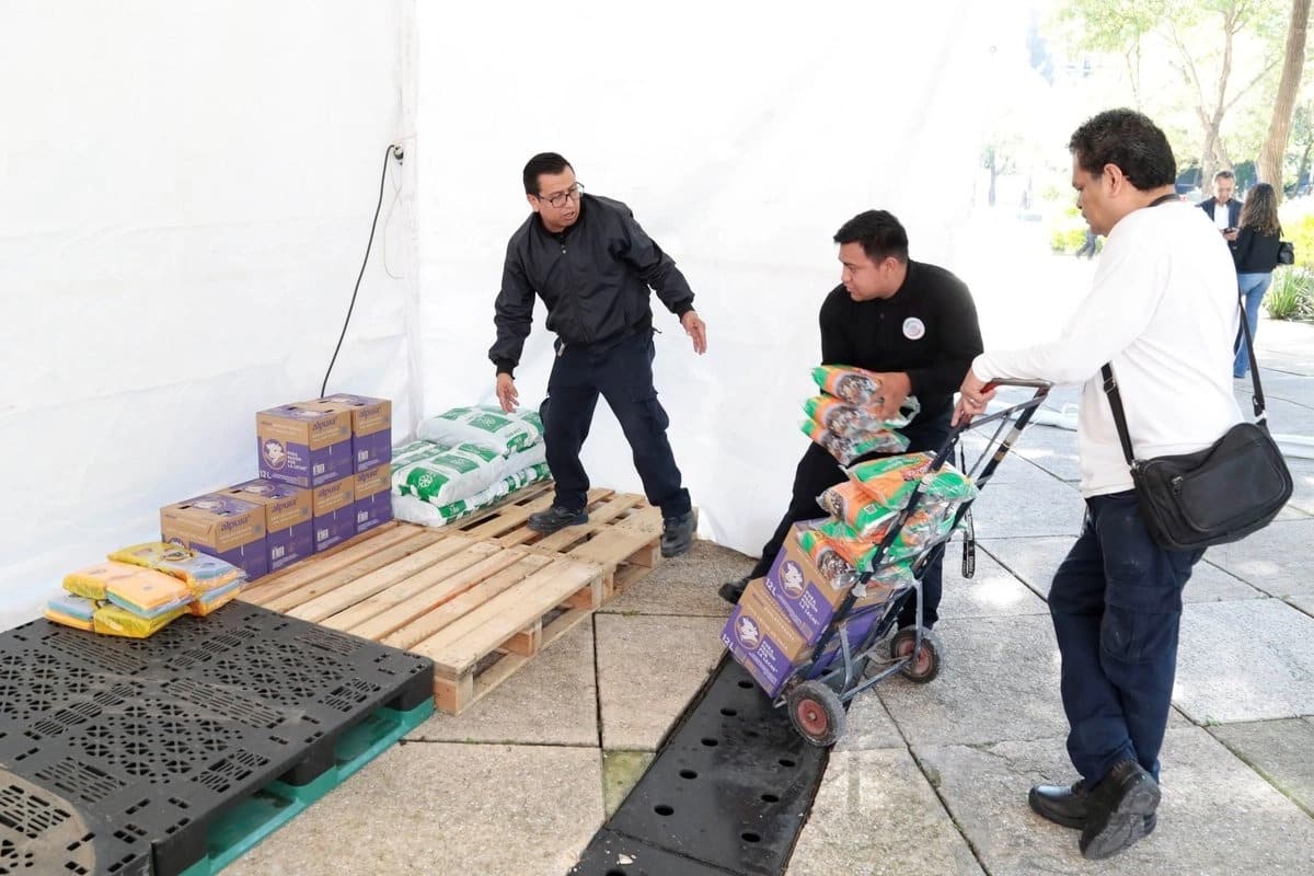 Cámara de Diputados instala centro de acopio para damnificados por lluvias