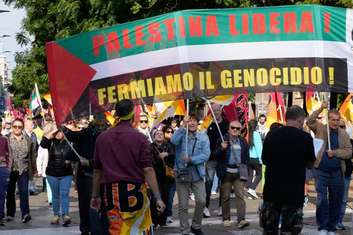 Manifestantes pro-Palestina exigen que Italia cancele partido contra Israel