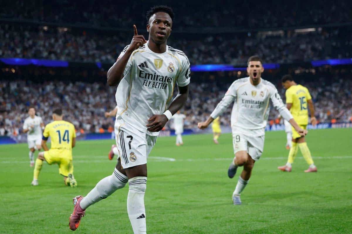 Real Madrid lidera la Liga tras golear 3-1 al Villarreal con Vinicius