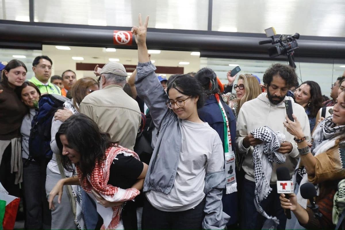 Sheinbaum celebra el regreso a México de la flotilla humanitaria