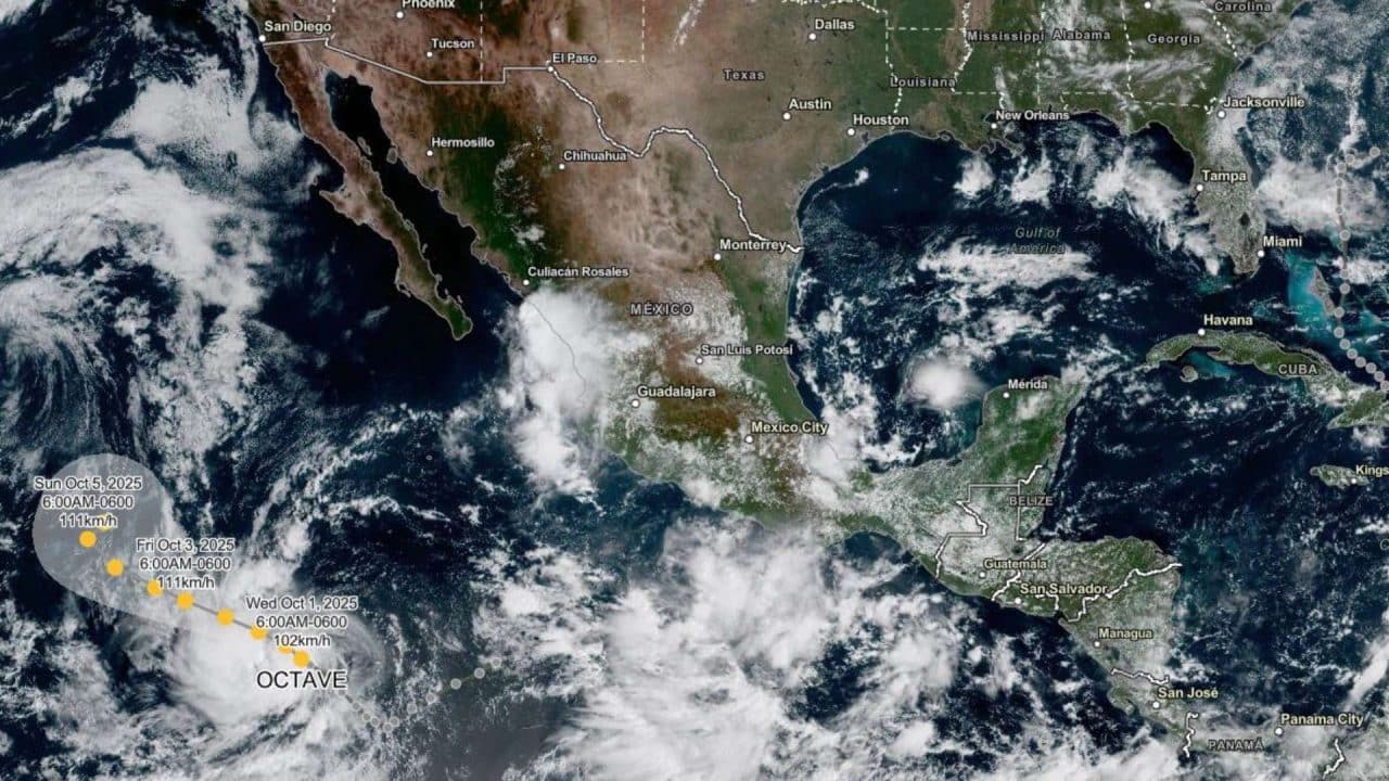 Tormenta tropical "Octave" se aleja de México sin riesgo
