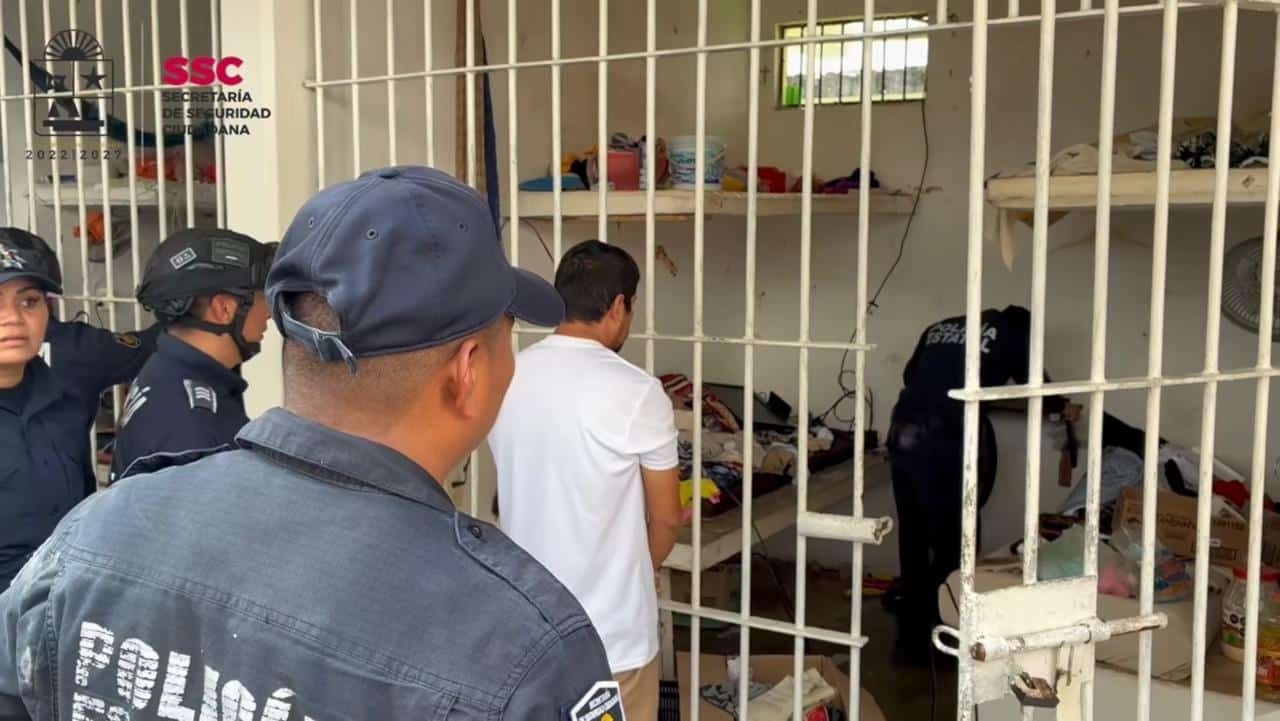 ‘Puntas’ y otros objetos prohibidos, asegurados en operativo en penal de Chetumal