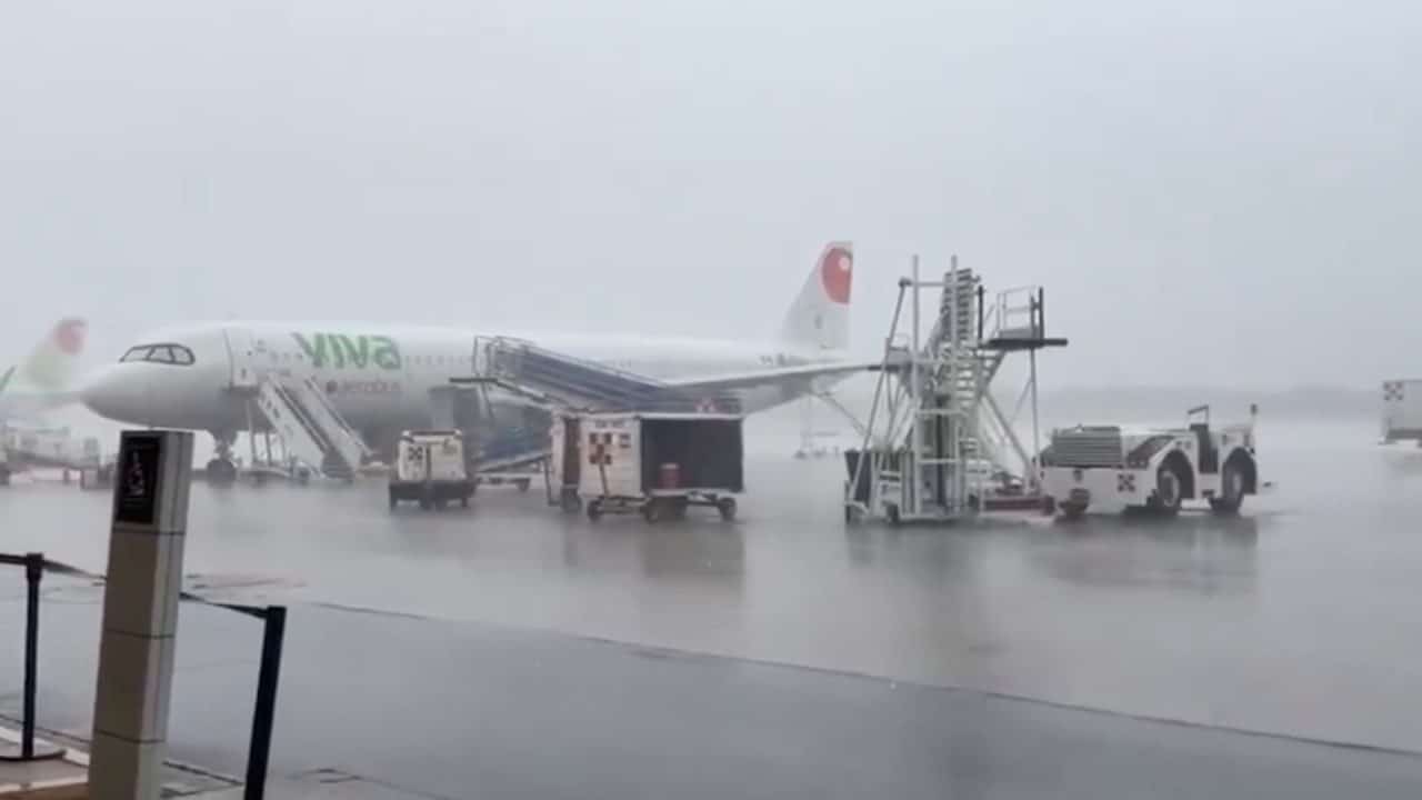 Operaciones normales en el Aeropuerto de Cancún pese al temporal de lluvias