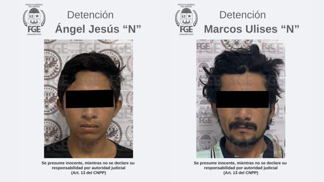 Detienen a dos hombres por extorsión y disparos contra un autolavado en Cancún