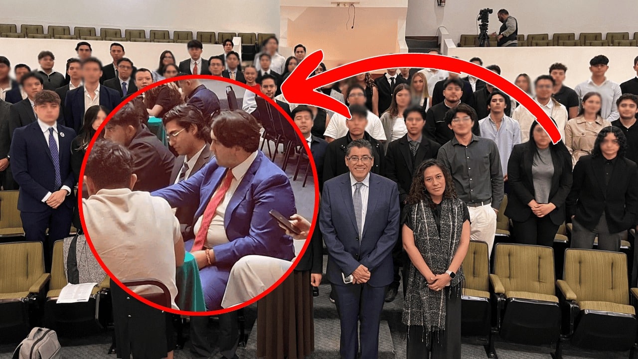 Hijo menor de AMLO reaparece en evento del Senado junto a jóvenes