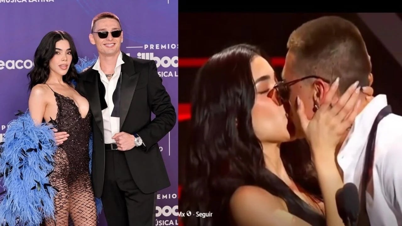 Peso Pluma y Kenia OS derrochan amor en los Billboard 2025