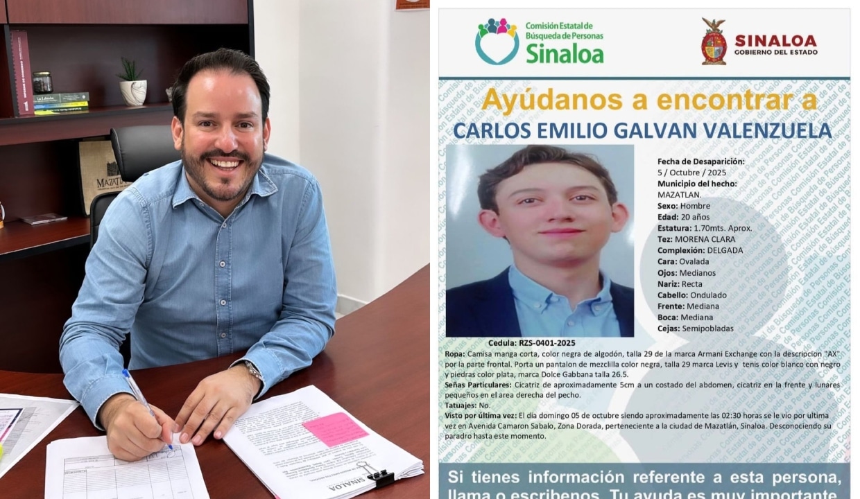 Renuncia secretario de Economía de Sinaloa por caso de joven desaparecido