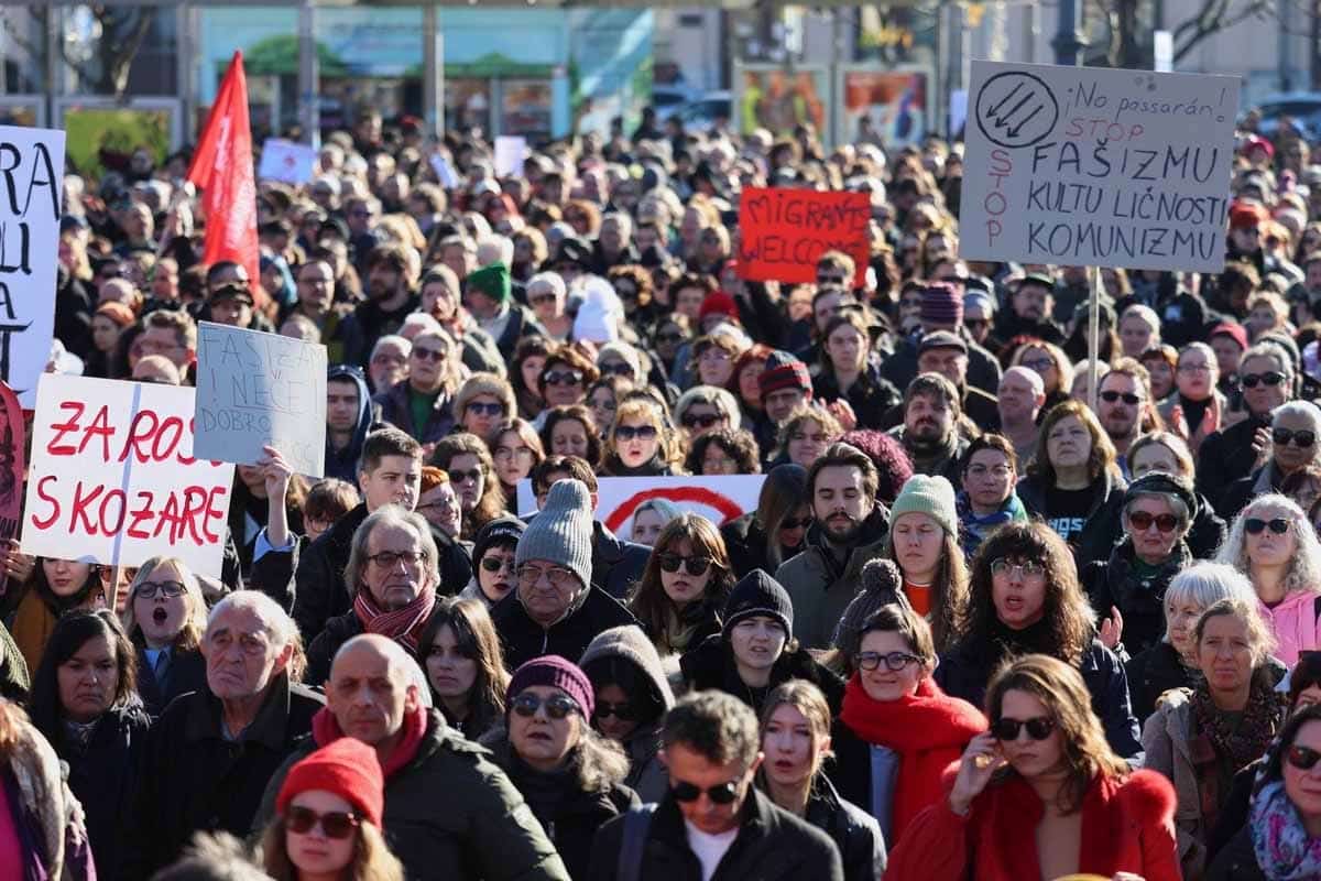 Croacia vive una marcha contundente contra el avance ultraderechista