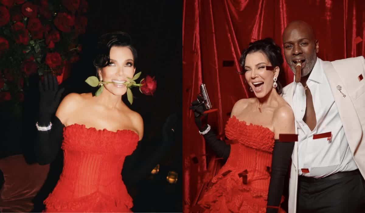 Kris Jenner deslumbra con vestido rojo Givenchy en su cumpleaños 70