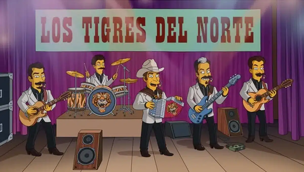 Los Tigres del Norte en Los Simpson: corrido de "Pedro y Homero"