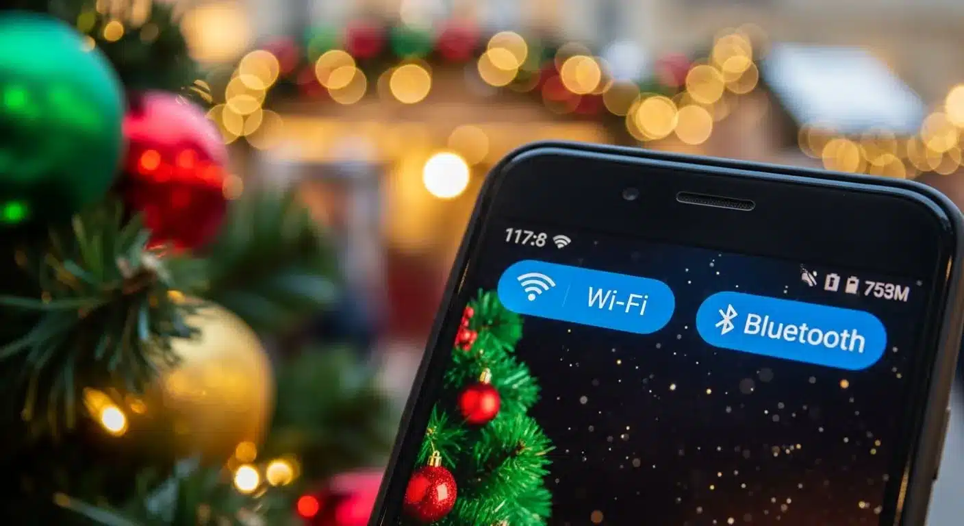 Seguridad digital en Navidad: apaga WiFi y Bluetooth al viajar