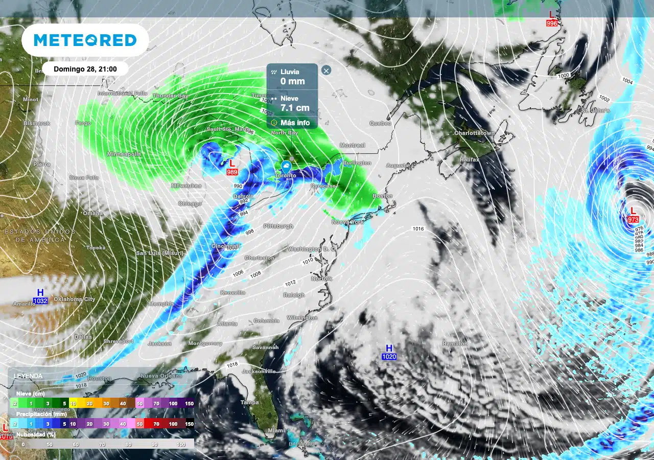 Tormenta Ezra Norteamérica: Imágenes satelitales del frío récord y cancelación de vuelos