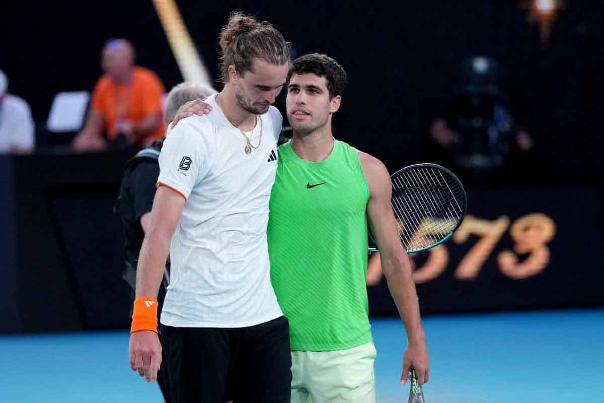 Carlos Alcaraz vence a Zverev tras un partido dramático de cinco horas Carlos Alcaraz vence a Zverev tras un partido dramático de cinco horas