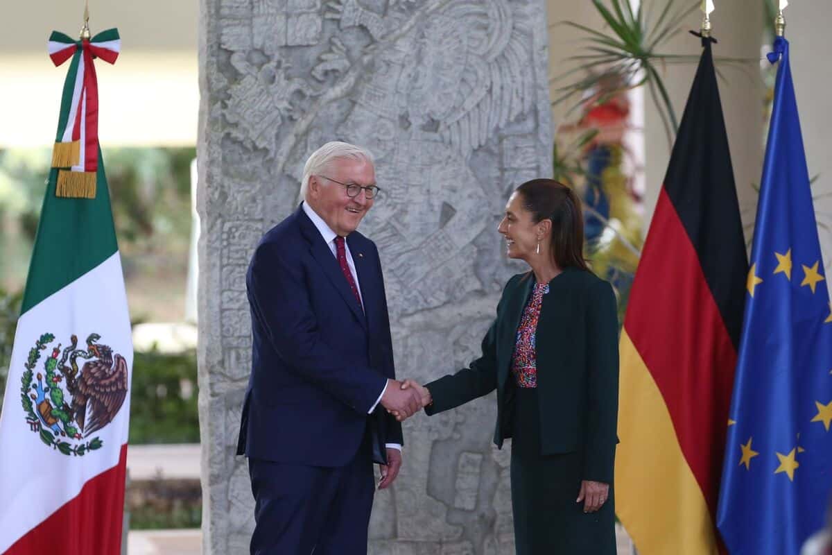 Sheinbaum recibe en Cancún al presidente de Alemania con honores oficiales Sheinbaum recibe en Cancún al presidente de Alemania con honores oficiales