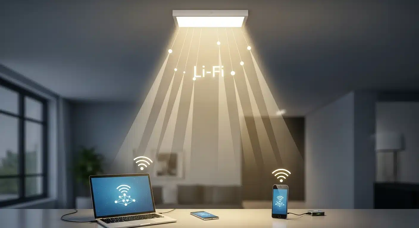 Internet con luz alcanza velocidad récord y desafía al WiFi Internet con luz alcanza velocidad récord y desafía al WiFi