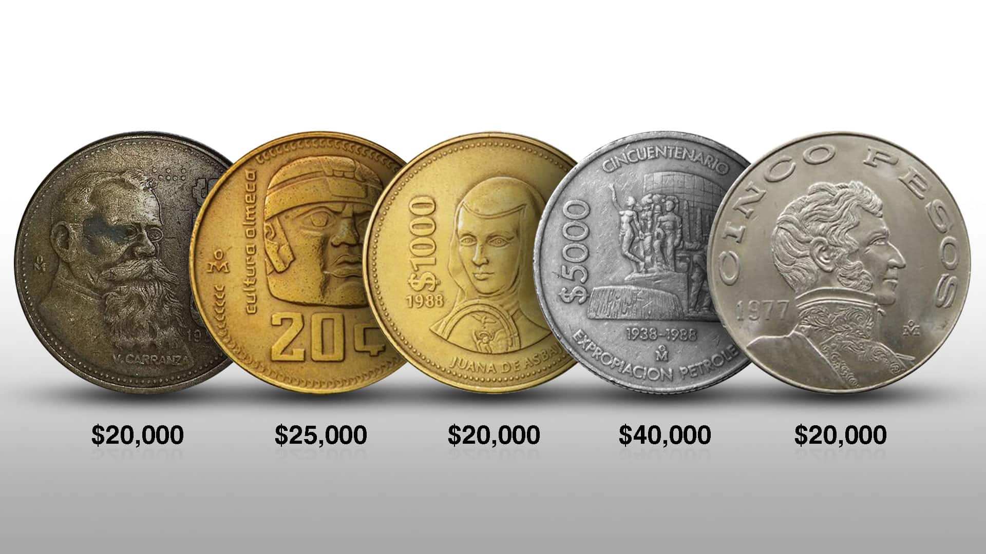 monedas mexicanas más valiosas que podrían darte una fortuna