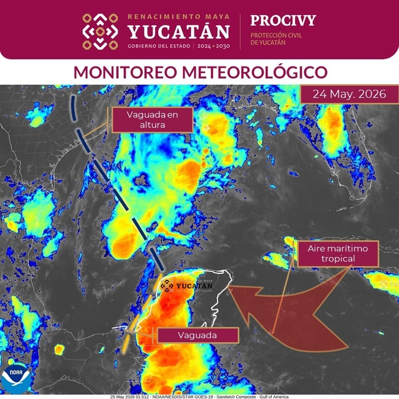 Prevén lluvias intensas en Yucatán