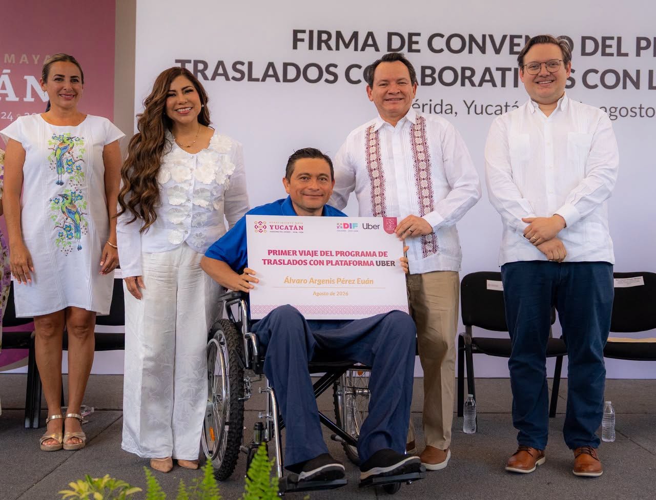 Yucatán firma convenio con Uber para trasladar a usuarios del CREE Yucatán firma convenio con Uber para trasladar a usuarios del CREE