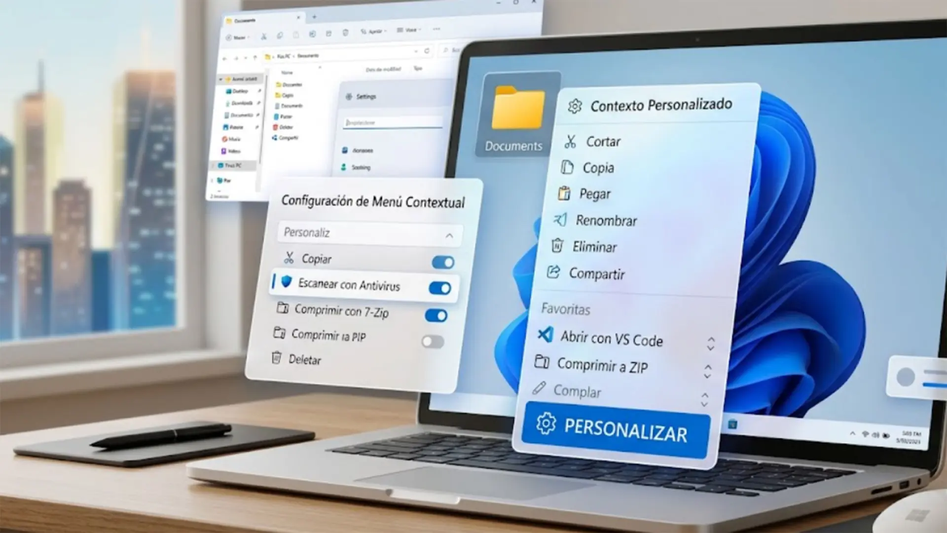 Windows 11 cambia el clic derecho con un menú más rápido
