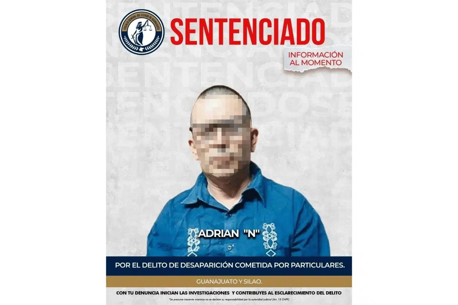 Guanajuato: sentencian a 156 años a hombre por desaparecer a 5 personas